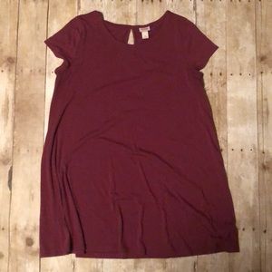 Burgundy Tunic Dress